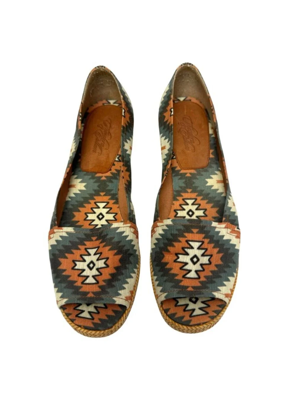 Stuart Weitzman Theodora & Callum Espadrilles Womens 8.5 Shoes Wedges Southwest